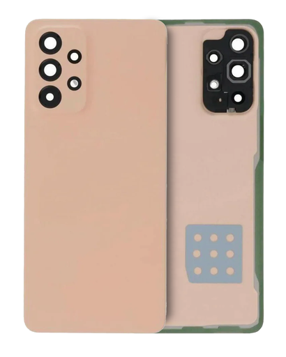 Back Cover Glass With Camera Lens Compatible For Samsung Galaxy A33 5G (A336/2022) (Service Pack) (Peach)