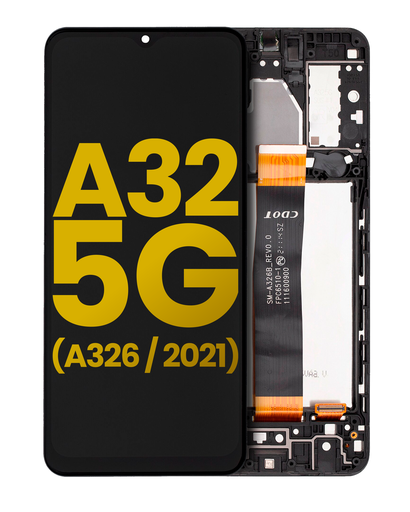 LCD Assembly With Frame Compatible For Samsung Galaxy A32 5G (A326/2021) (All Models) (Refurbished) (Awesome Black)