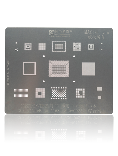 CPU Stencil Compatible For MacBook Retina 12&quot; (A1534 / SR2ZY: 2016) (MAC 4)