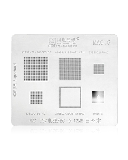Power Logic Stencil Compatible For MacBook (A1989 / A1990 / A2159-T2) (MAC 6)