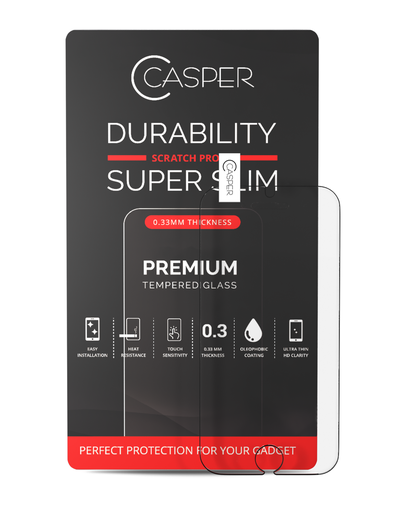 Casper Tempered Glass Compatible For iPhone 5 / 5S / 5C / SE (2016) (Retail Pack) (Clear)