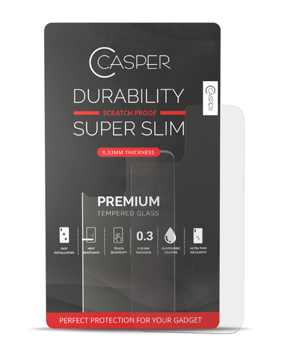 Casper Tempered Glass (Back Glass) Compatible For iPhone 12 Mini (Retail Pack) (Clear)