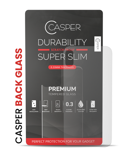 Casper Tempered Glass (Back Glass) Compatible For iPhone XR (Retail Pack) (Matte)