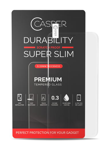 Casper Tempered Glass Compatible For iPhone 12 / 12 Pro (Retail Pack) (Clear)