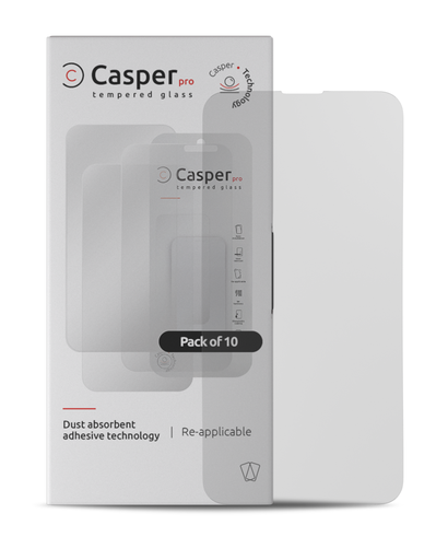 Casper Pro Tempered Glass Compatible For iPhone 15 / 16 (10 Pack) (Matte)