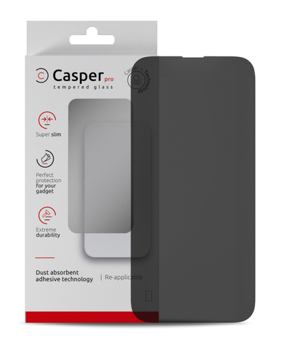 Casper Pro Tempered Glass Compatible For iPhone 14 Pro (Retail Pack) (Privacy)