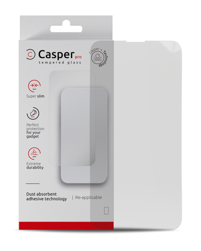 Casper Pro Tempered Glass Compatible For iPhone 13 Pro Max / 14 Plus (Retail Pack) (Clear)