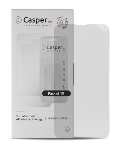 Casper Pro Tempered Glass Compatible For iPhone 13 Pro Max / 14 Plus (10 Pack) (Clear)