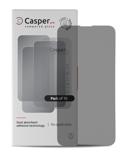 Casper Pro Tempered Glass Compatible For iPhone 13 Pro Max / 14 Plus (10 Pack) (Privacy)