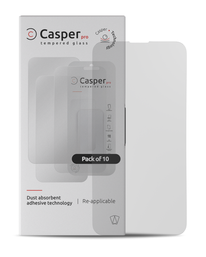 Casper Pro Tempered Glass Compatible For iPhone 13 / 13 Pro / 14 (10 Pack) (Matte)