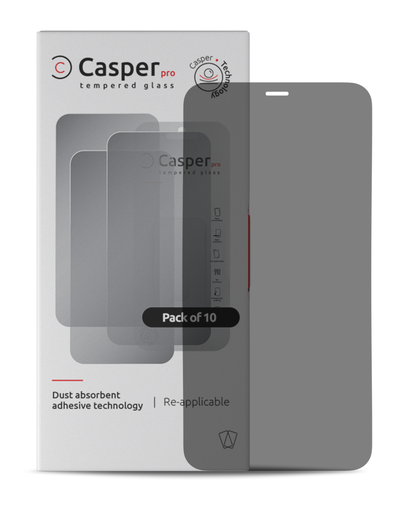Casper Pro Tempered Glass Compatible For iPhone 12 Pro Max (10 Pack) (Privacy)