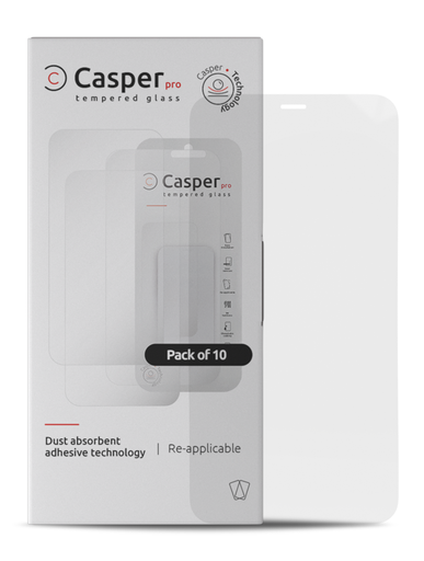 Casper Pro Tempered Glass Compatible For iPhone 12 / 12 Pro (10 Pack) (Clear)