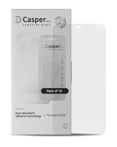 Casper Pro Tempered Glass Compatible For iPhone 12 / 12 Pro (Case Friendly) (10 Pack) (Clear)
