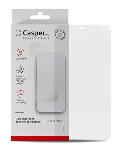 Casper Pro Tempered Glass Compatible For iPhone 12 Mini (Case Friendly) (Retail Pack) (Clear)