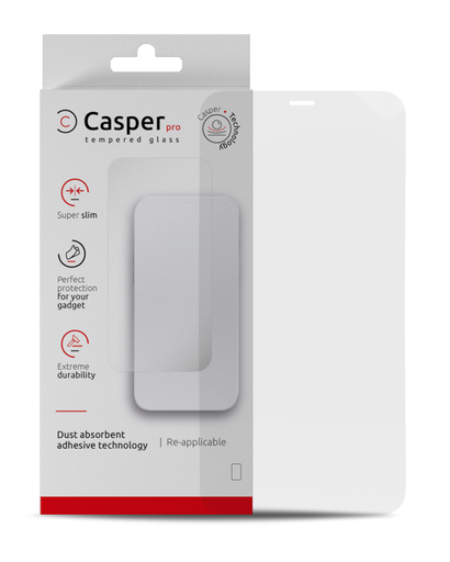Casper Pro Tempered Glass Compatible For iPhone X / XS / 11 Pro (Retail Pack) (Clear)
