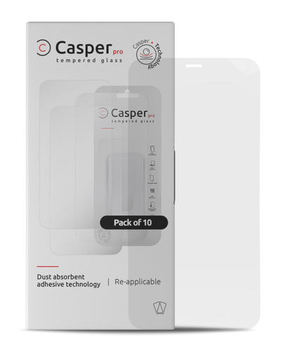 Casper Pro Tempered Glass Compatible For iPhone XR / 11 (10 Pack) (Clear)