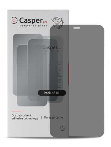 Casper Pro Tempered Glass Compatible For iPhone XR / 11 (10 Pack) (Privacy)