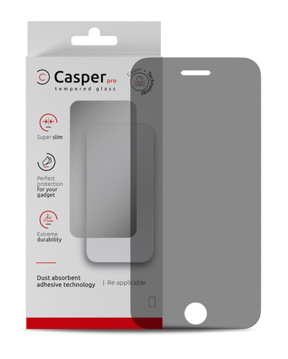 Casper Pro Tempered Glass Compatible For iPhone 7 Plus / 8 Plus (Retail Pack) (Privacy)