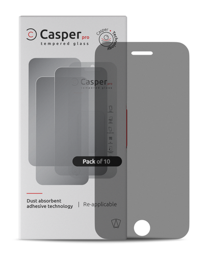 Casper Pro Tempered Glass Compatible For iPhone 6 Plus / 6S Plus (10 Pack) (Privacy)