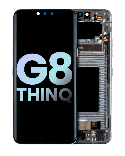 OLED Assembly With Frame Compatible For LG G8 ThinQ (Genuine OEM) (Platinum Gray)