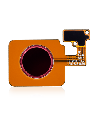 Home Button Fingerprint Sensor With Flex Compatible For LG G8 ThinQ / LG V50 ThinQ (Red)