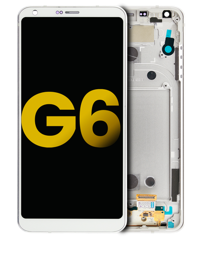 LCD Assembly With Frame Compatible For LG G6 (Refurbished) (Mystic White)