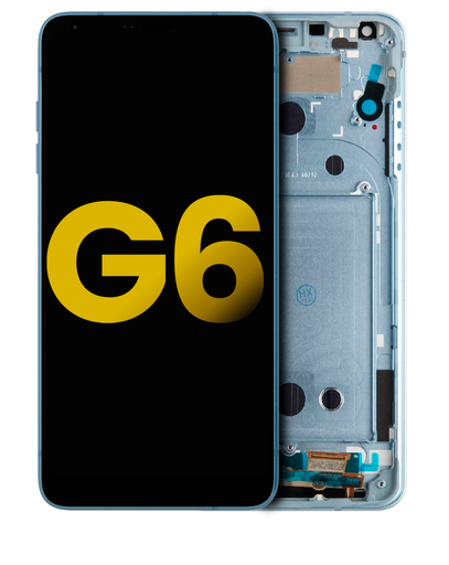 LCD Assembly With Frame Compatible For LG G6 (Refurbished) (Marine Blue)