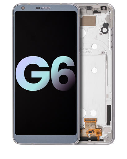LCD Assembly With Frame Compatible For LG G6 (Genuine OEM) (Ice Platinum Silver)