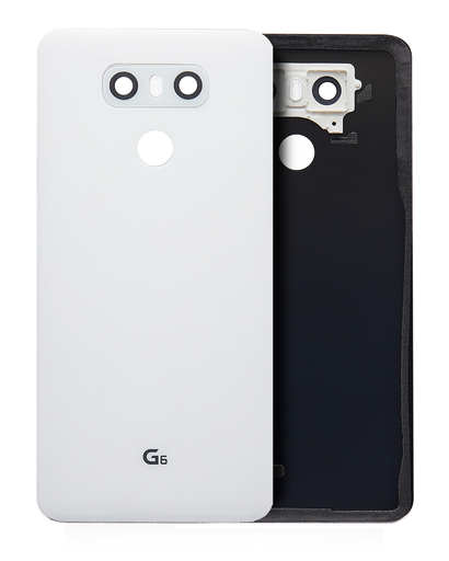 Back cover Glass With Adhesive Pre-Installed Compatible For LG G6 (Mystic White)