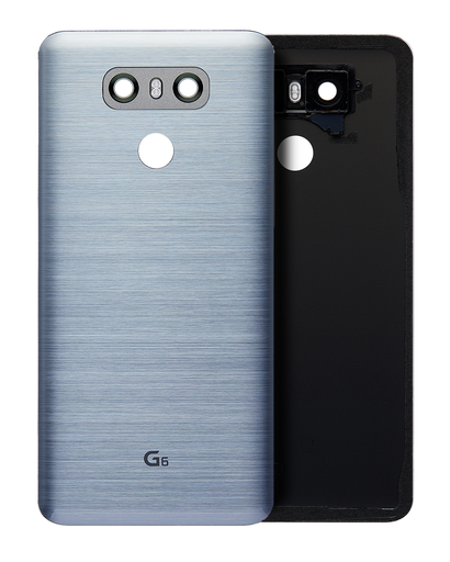 Back cover Glass With Adhesive Pre-Installed Compatible For LG G6 (Ice Platinum Silver)