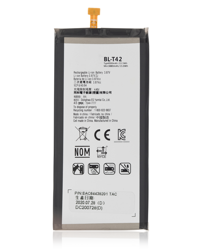 Replacement Battery Compatible For LG G8X ThinQ / V50 ThinQ 5G / V50s ThinQ 5G (BL-T42)