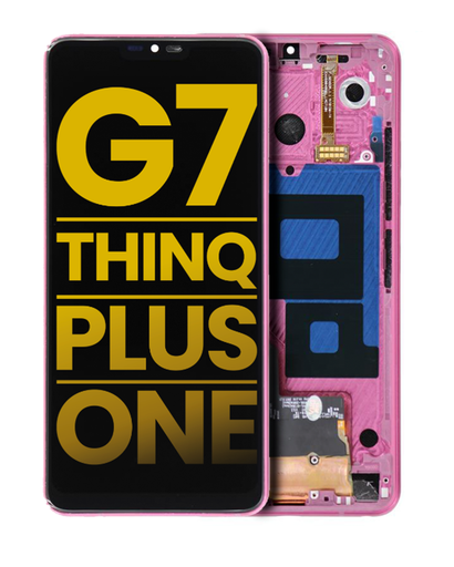 LCD Assembly With Frame Compatible For LG G7 ThinQ / G7 Plus / G7 One (Refurbished) (Raspberry Rose)