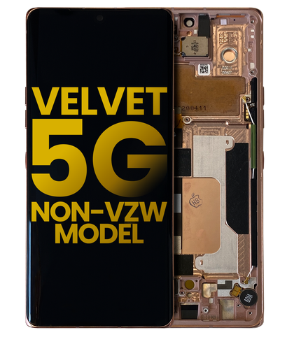 OLED Assembly With Frame Compatible For LG Velvet 5G (Non-Verizon 5G UW Frame) (Refurbished) (Pink)