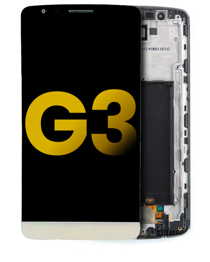 LCD Assembly With Frame Compatible For LG G3 (Refurbished) (Gold)