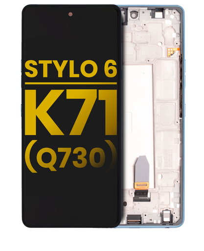 LCD Assembly With Frame Compatible For LG Stylo 6 / K71 (Refurbished) (Blue)