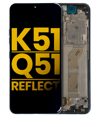 LCD Assembly With Frame Compatible For LG K51 / Q51 / Reflect (Refurbished) (Midnight Green)