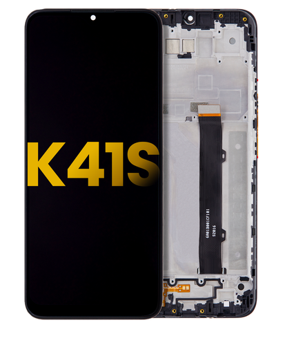 LCD Assembly With Frame Compatible For LG K41S (Refurbished) (All Colors)