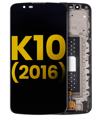 LCD Assembly With Frame Compatible For LG K10 (2016) (Refurbished) (Black)
