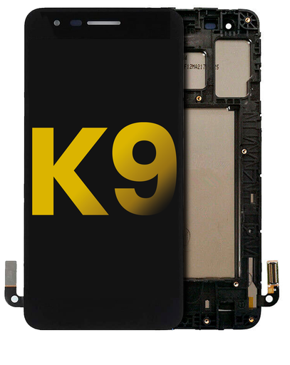 LCD Assembly With Frame Compatible For LG K9 (2018) (Refurbished) (Black)
