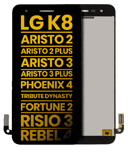 LCD Assembly Without Frame Compatible For LG K8 (X210/2018)/Aristo 2/Aristo 2 Plus/Aristo 3/Aristo 3 Plus/Phoenix 4/Tribute Dynasty/Empire/Fortune 2/Risio 3/Rebel 4 (Refurbished) (Black)