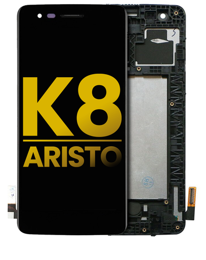 LCD Assembly With Frame Compatible For LG K8 (2017)/Aristo (US Version) (Refurbished) (Black)