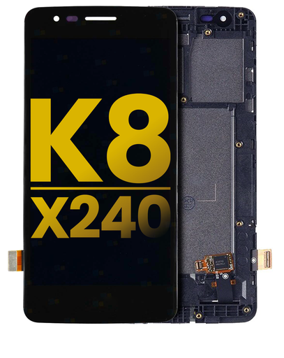 LCD Assembly With Frame Compatible For LG K8 (2017)/X240 (International Version) (Refurbished) (Black)
