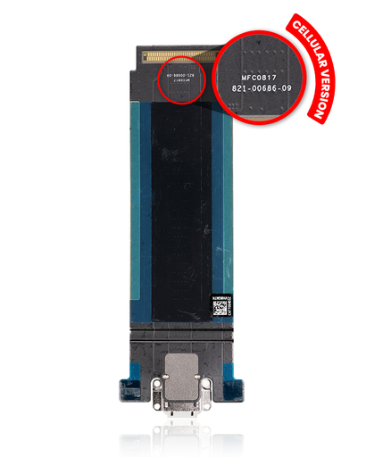 Charging Port Flex Cable Compatible For iPad Pro 12.9&quot; 2nd Gen (2017) (Cellular Version) (Space Gray)