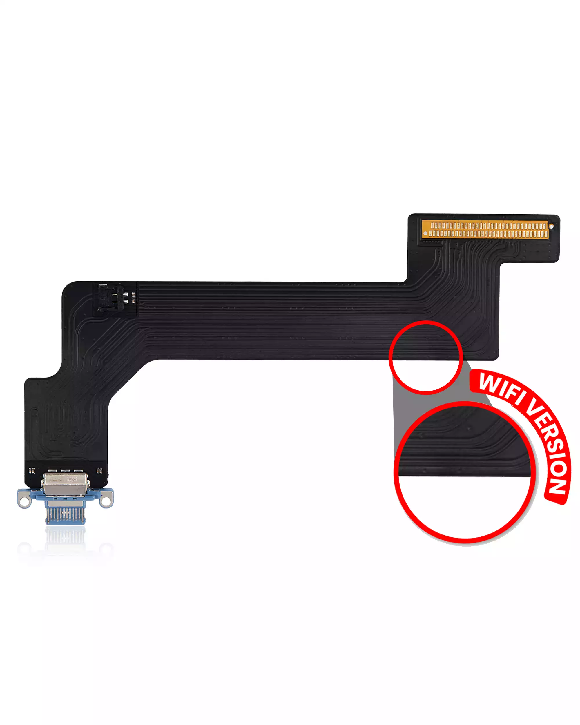 Charging Port Flex Cable Compatible For iPad 10 (2022) (WiFi Version) (Aftermarket Plus) (Blue)