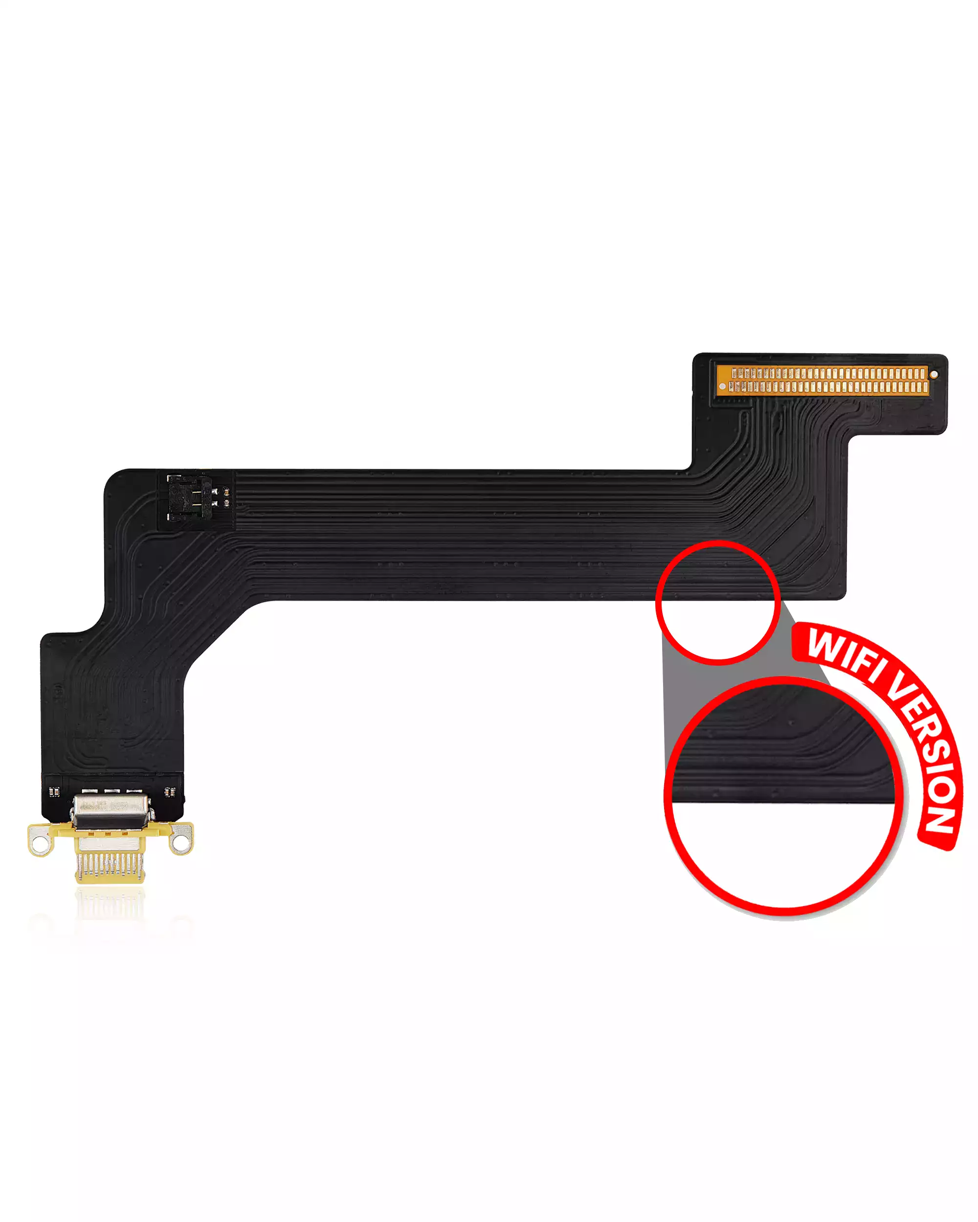 Charging Port Flex Cable Compatible For iPad 10 (2022) (WiFi Version) (Aftermarket Plus) (Yellow)