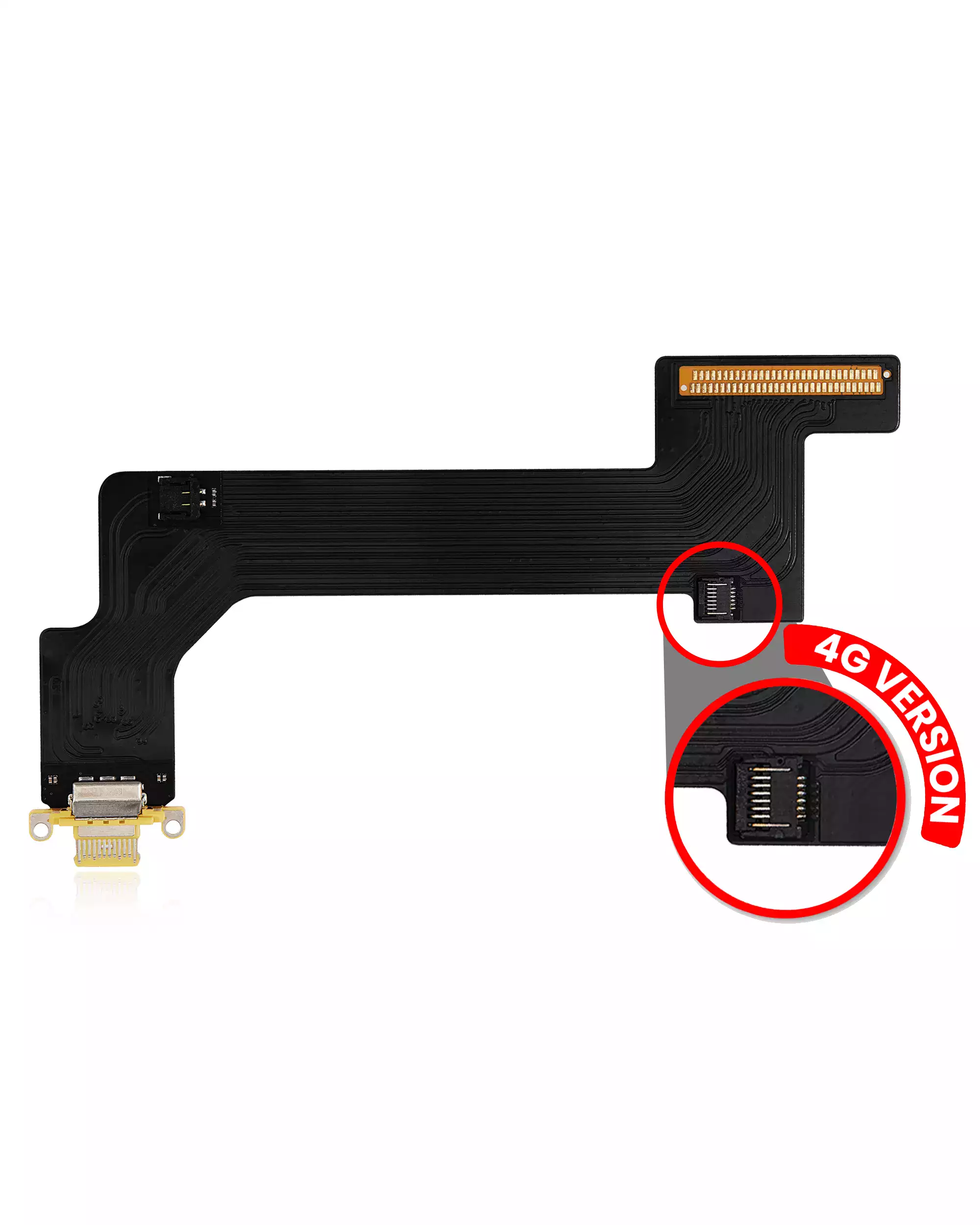 Charging Port Flex Cable Compatible For iPad 10 (2022) (4G Version) (Aftermarket Plus) (Yellow)