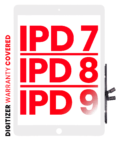 Digitizer Compatible For iPad 7 (2019) / iPad 8 (2020) / iPad 9 (2021) (Aftermarket Pro: XO7) (White)