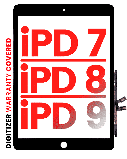 Digitizer Compatible For iPad 7 (2019) / iPad 8 (2020) / iPad 9 (2021) (Aftermarket Pro: XO7) (Black)