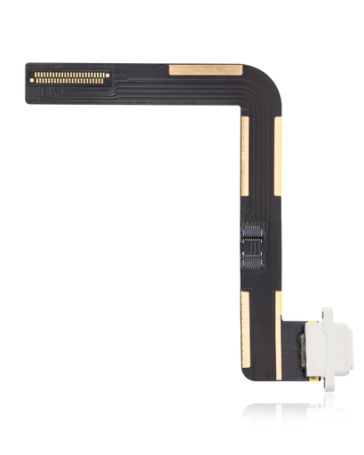 Charging Port Flex Cable Compatible For iPad Air 1 / iPad 5 (2017) / iPad 6 (2018) (Soldering Required) (Premium) (White)