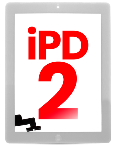 Digitizer Compatible For iPad 2 (Home Button Pre-Installed) (Aftermarket Plus) (White)